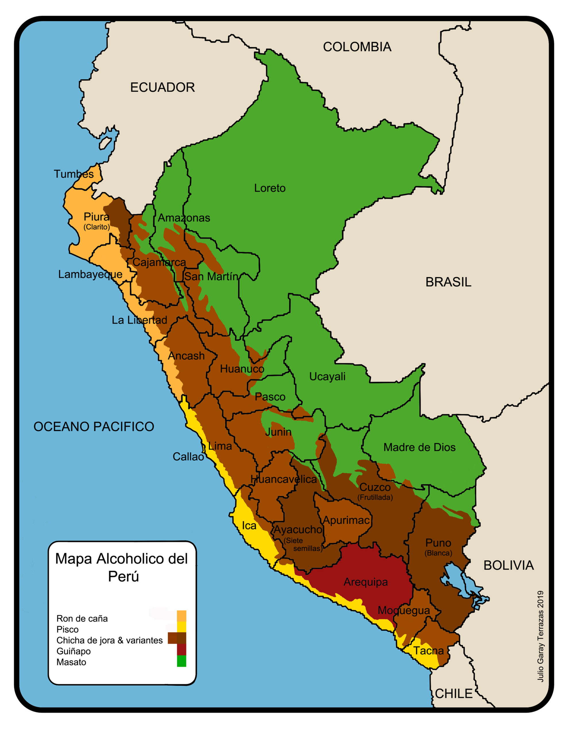 Mapa alcohólico del Perú